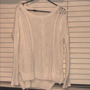 Long white sweater